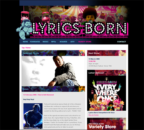 Lyrics Born - Supafrenz - Website
